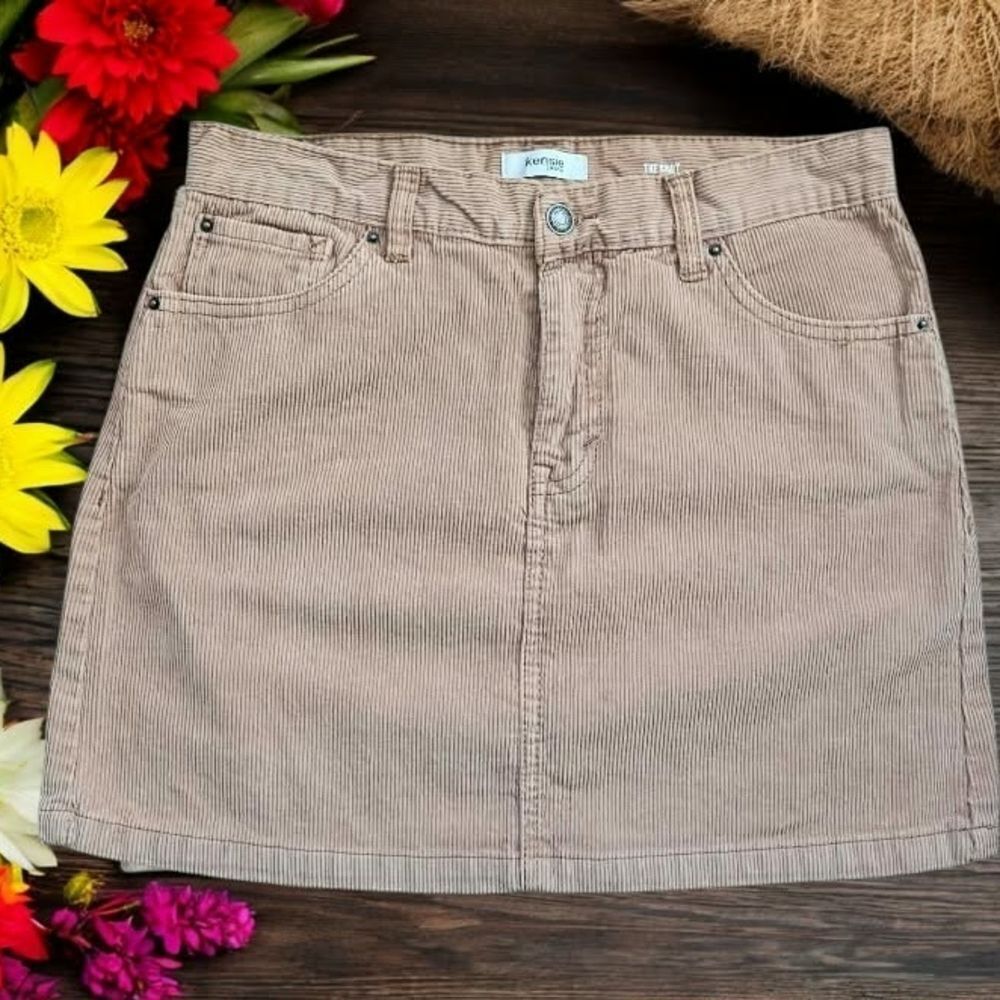 Kensie Jeans Tan Corduroy Mini Skirt